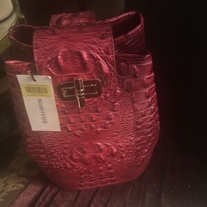 Brahmin Pomegranate Maddie NWTs Textured Shoulder Bag